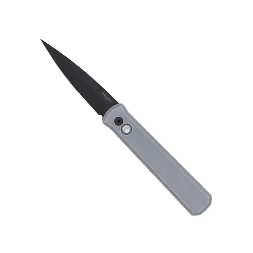 Pro-Tech Knives Godfather Battle Worn Aluminum Automatic Folding Knife - Grey