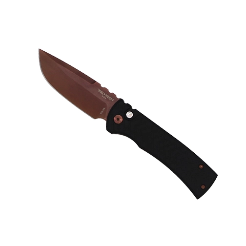 Pro-Tech Knives Redencion Tread Black Automatic Folding Knife – Copper Rose