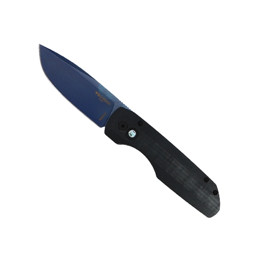 Pro-Tech Knives Vero Aluminum Black Automatic Folding Knife – Sapphire Blue