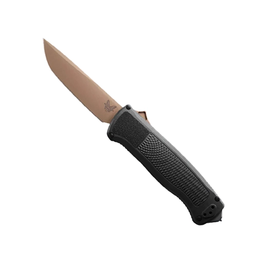 Benchmade 5370FE-08 Shootout OTF Automatic Knife CF Elite Black – Flat Earth Tanto