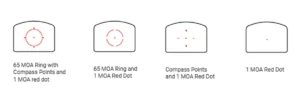 Leupold LCO Pro F2 Multi-Reticle Red Dot 4 LCO reticle options