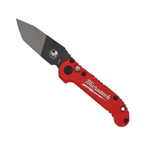 Microtech 1136-1MWS LUDT Gen III Tanto S/E Folding Knife Red - Two Tone