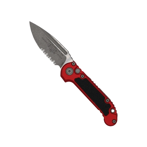 Microtech 1135-11APRD LUDT Gen III S/E Partially Serrated Automatic Folding Knife Red - Apocalyptic