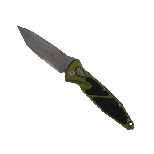 Microtech 161A-11APOD Socom Elite T/E Automatic Partially Serrated Folding Knife OD Green – Apocalyptic