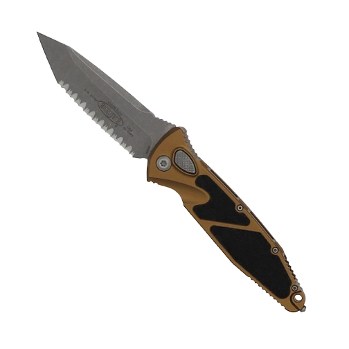 Microtech 161A-12APTA Socom Elite S/E Automatic Fully Serrated Folding Knife OD Tan – Apocalyptic