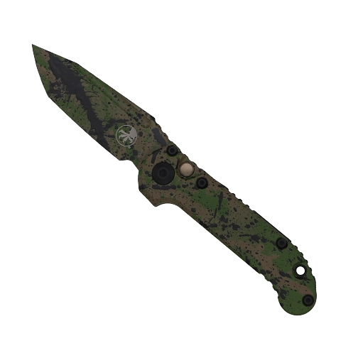 Microtech 1136S-1ODTABKSPLS LUDT Gen III Signature Series Automatic Folding Knife OD Green/Tan - Black Splatter 10 Microtech 1136S-1ODTABKSPLS LUDT Gen III Signature Series Automatic Folding Knife OD Green/Tan - Black Splatter