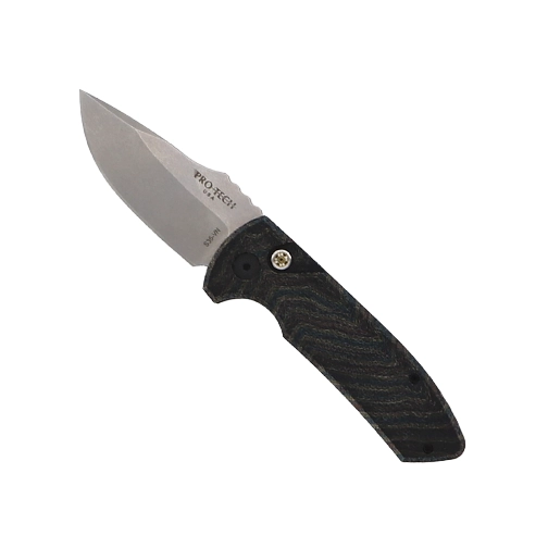 Pro-Tech Knives SBR Unique Micarta Custom S/E Automatic Folding Knife Brown Chevron – Stainless 4 Pro-Tech Knives SBR Unique Micarta Custom S/E Automatic Folding Knife Brown Chevron – Stainless